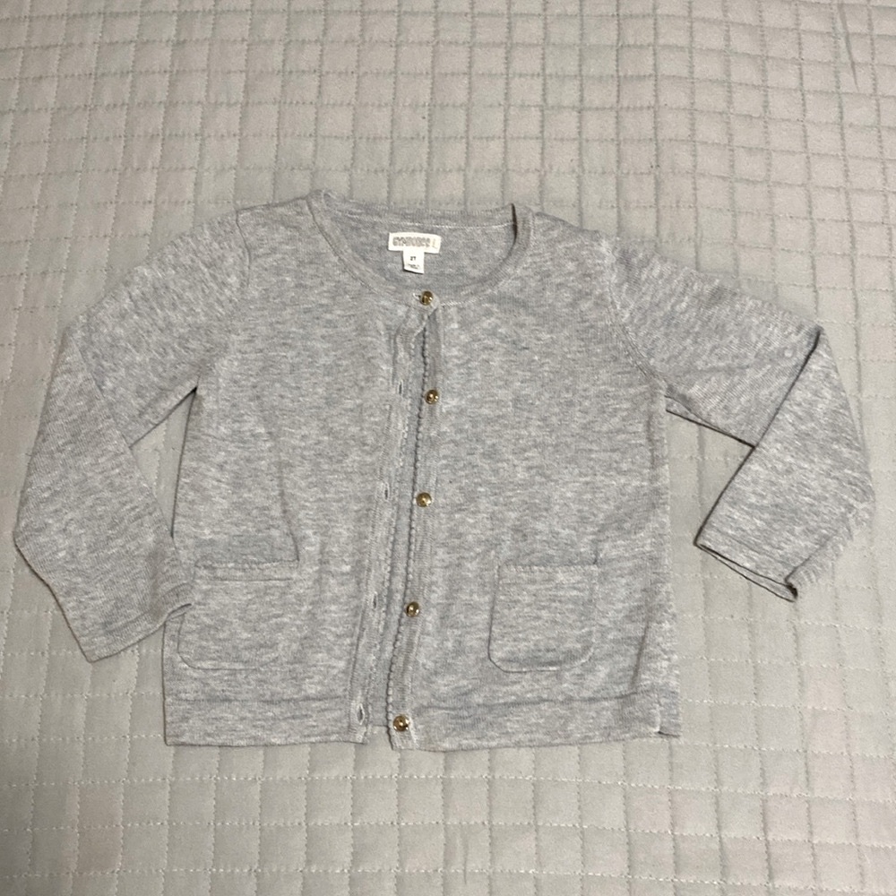 Gymboree Button Down Sweater | Toddler Girl Size: 2T | Color: Gray